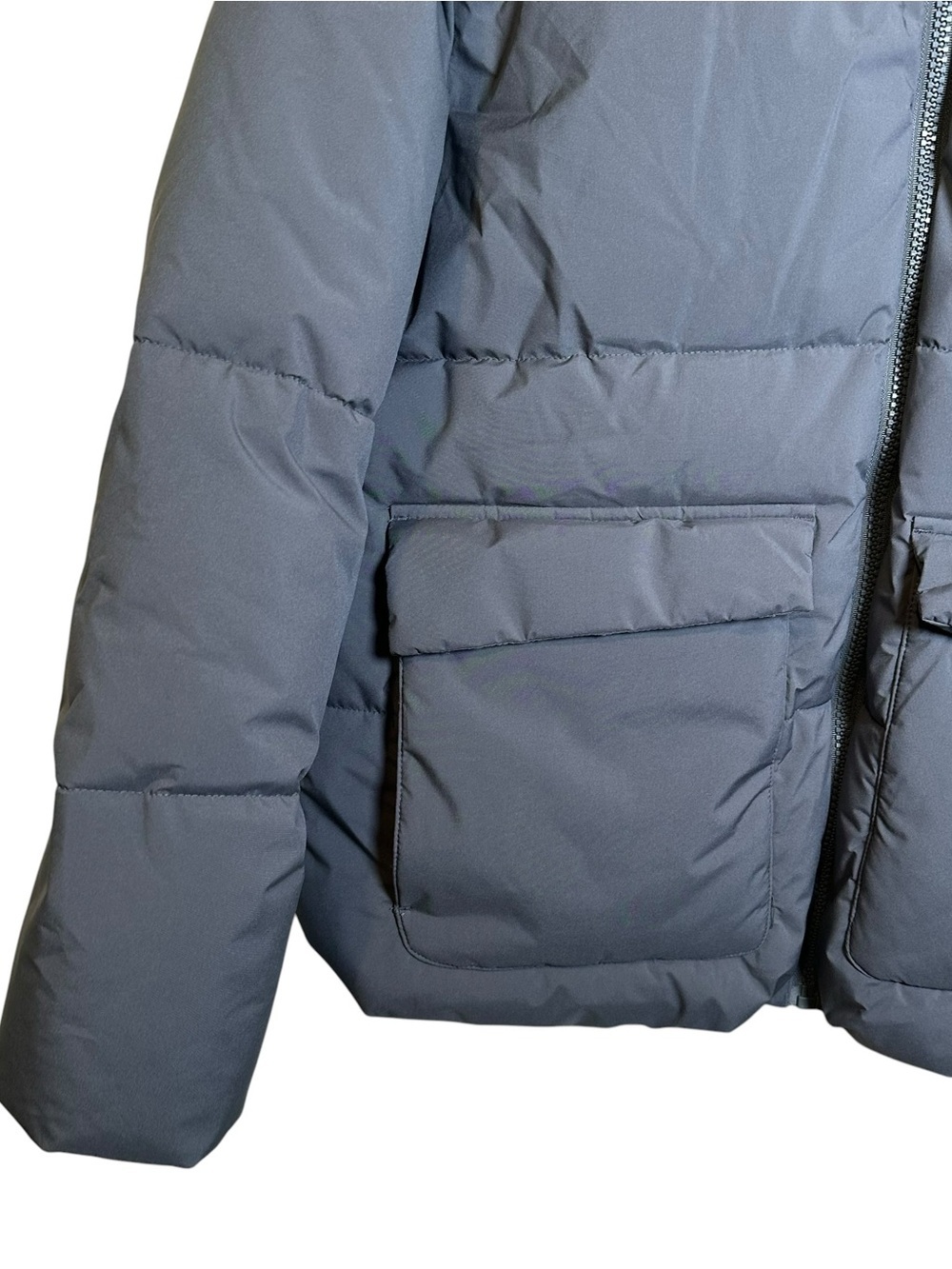 ALL IN MOTION Puffer Jacket Hoodie Men’s Large Zip Up Gray Wind Water Resistant - Picture 6 of 11
